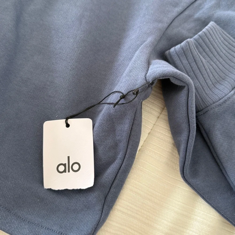 ALO Yoga Cropped Serenity Coverup in Bluestone Size L